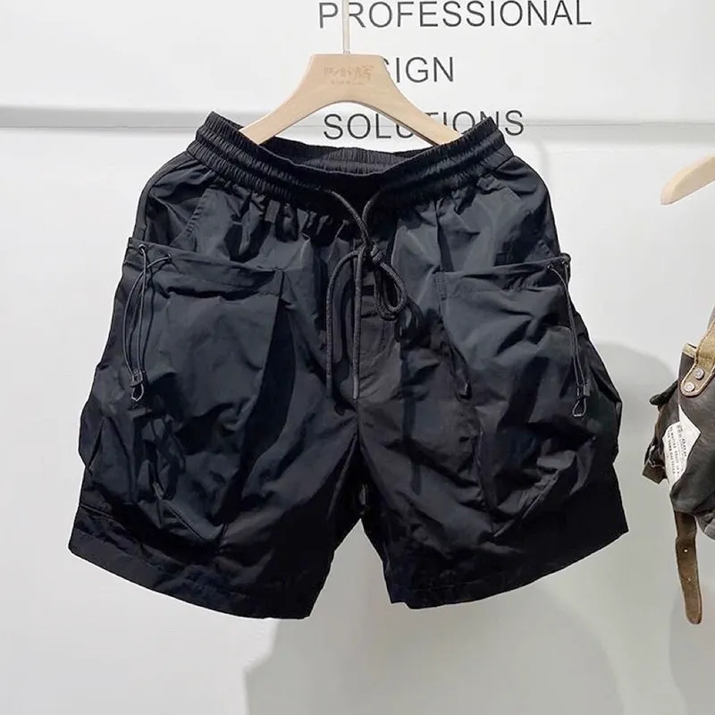 

Men's Outdoor Workwear Shorts Four-Pocket Wide Leg Quick-Dry Cooling Summer Shorts Youth Casual American Style Non-Stretch El...