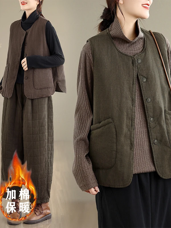 سترة قطنية لخريف وشتاء 2025 سترة نسائية من Faion Art الدفء Svel Jaet ملابس خارجية كلاسيكية ريترو Sle #2