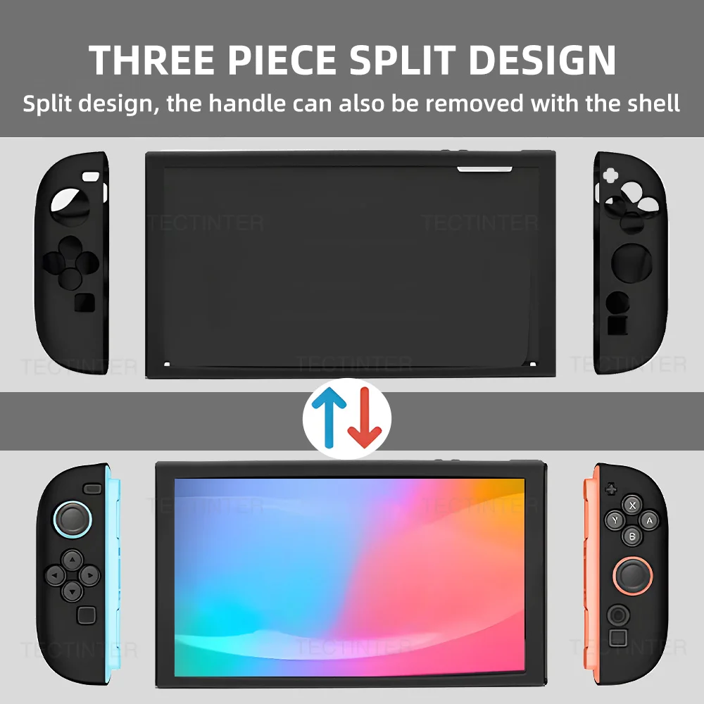 حافظة حماية من السيليكون لجهاز نينتندو سويتش 2 Joycon سبليت غطاء كامل غلاف جلدي مضاد للانزلاق لملحقات سويتش 2