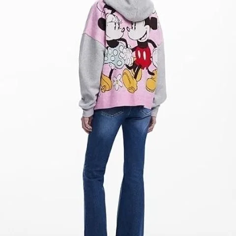 الأوروبية والأمريكية الأصلية الإسبانية المرأة عارضة تي شيرت وشاح مقنعين الأزياء الكرتون المطبوعة سستة سترة #5