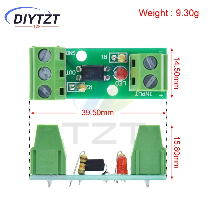 1 Channel Way Optocoupler Isolation Module PC817 3V-5V 12V 24V Photoelectric Isolator Rail Holder PLC Drive Motor Board