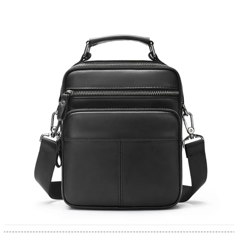 

Leather men's bag new single shoulder crossbody bag fashion handbag small square bag