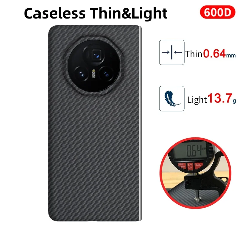 Für Honor Magic V3 Kohlefasergehäuse Kevlar 600D Aramid Magsafe ultradünne Hardcover magnetisch schwarz Slim Light Matte Premium