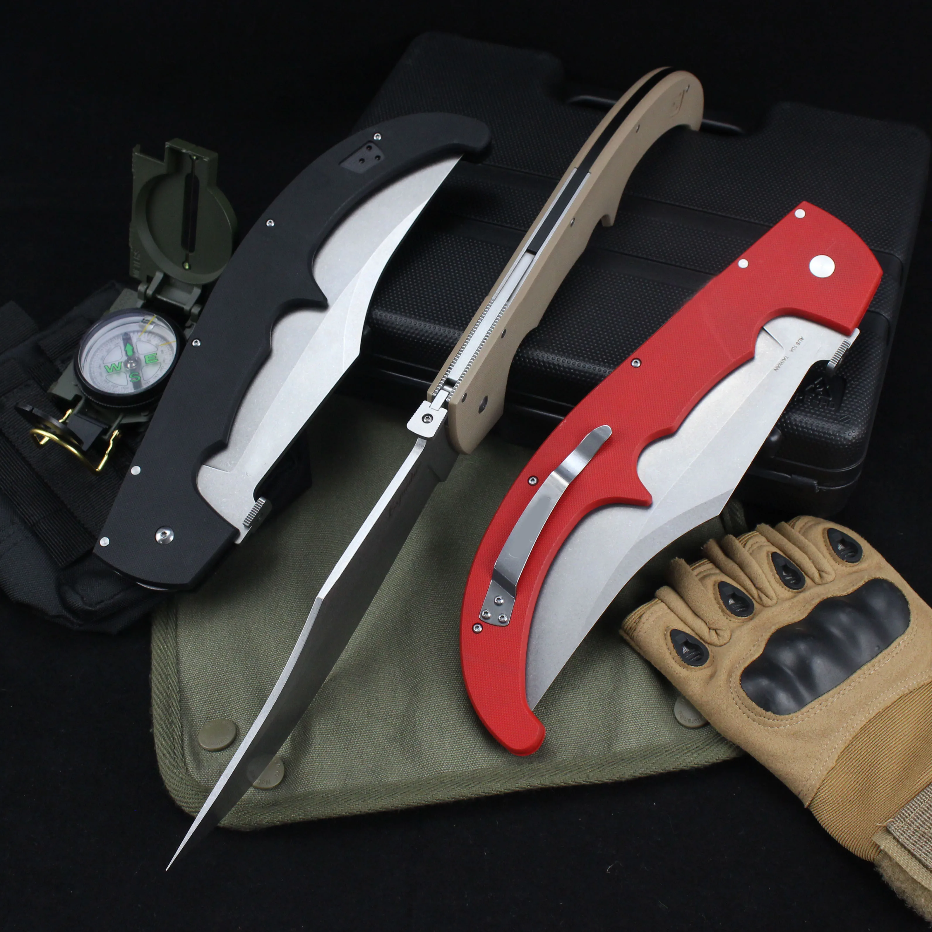 XL Knife Hunting Camping military Folding Knife 8CR13MOV Steel G10 Knives High hardness Outdoor Survival multifunction EDC Tool