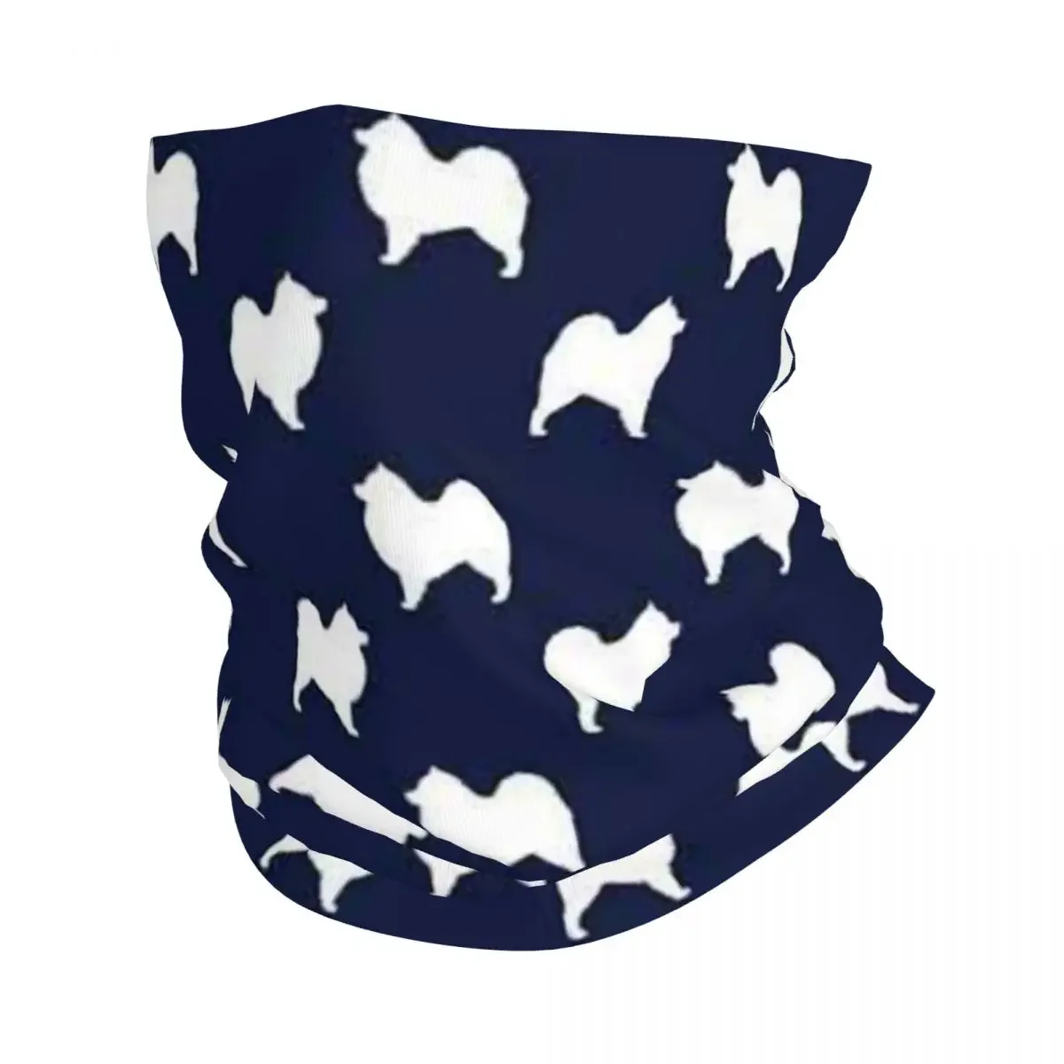 Samoyed Dog Silhouette(s) Bandana Neck Cover Printed Wrap Scarf Multi-use Headwear Riding For Men Women Adult Breathable