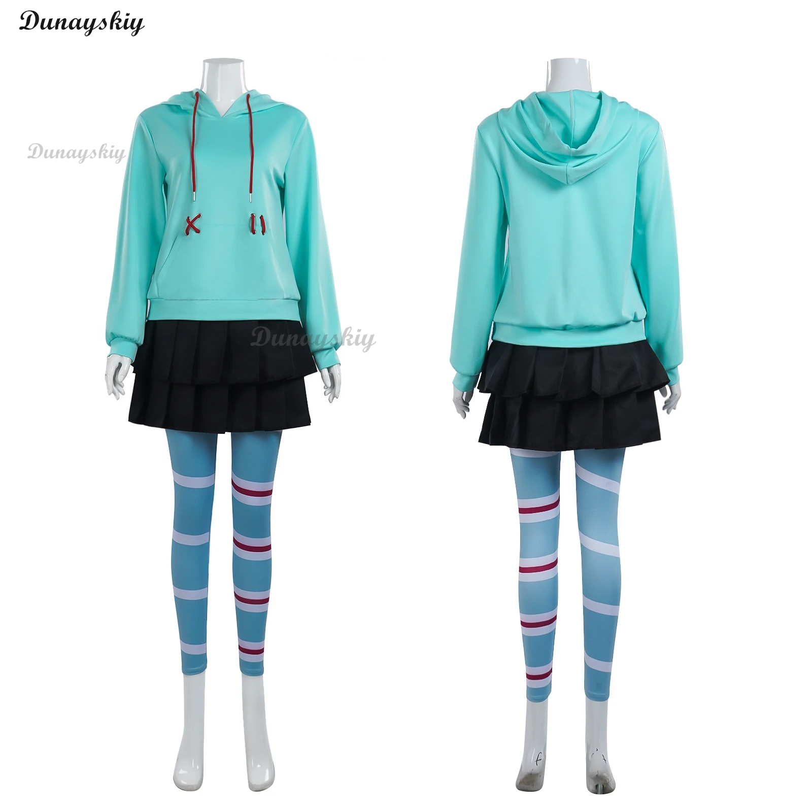 Wreck-It Ralph Anime Cosplay Set Cartoon-Accurate Dungarees Red T-Shirt  Halloween/Game-Themed Party Roleplay Costume