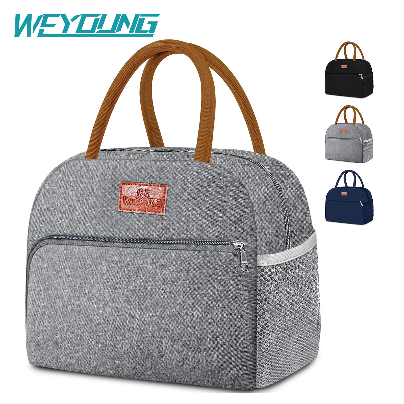 

Мужская и женская водонепроницаемая ручная сумка для обеда из ткани Оксфорд, изолированная коробка для завтрака, утолщенная изолированная сумка для ланч-бокса