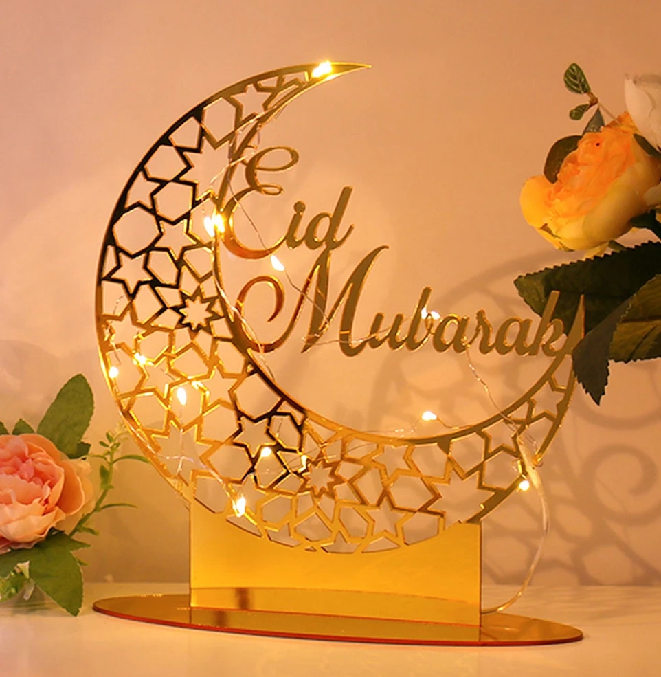 DIY EID Mubarak Acrylic Ornament Ramadan Decorations For Home Islamic Muslim Party Eid Mubarak Decor Ramadan Kareem Gift