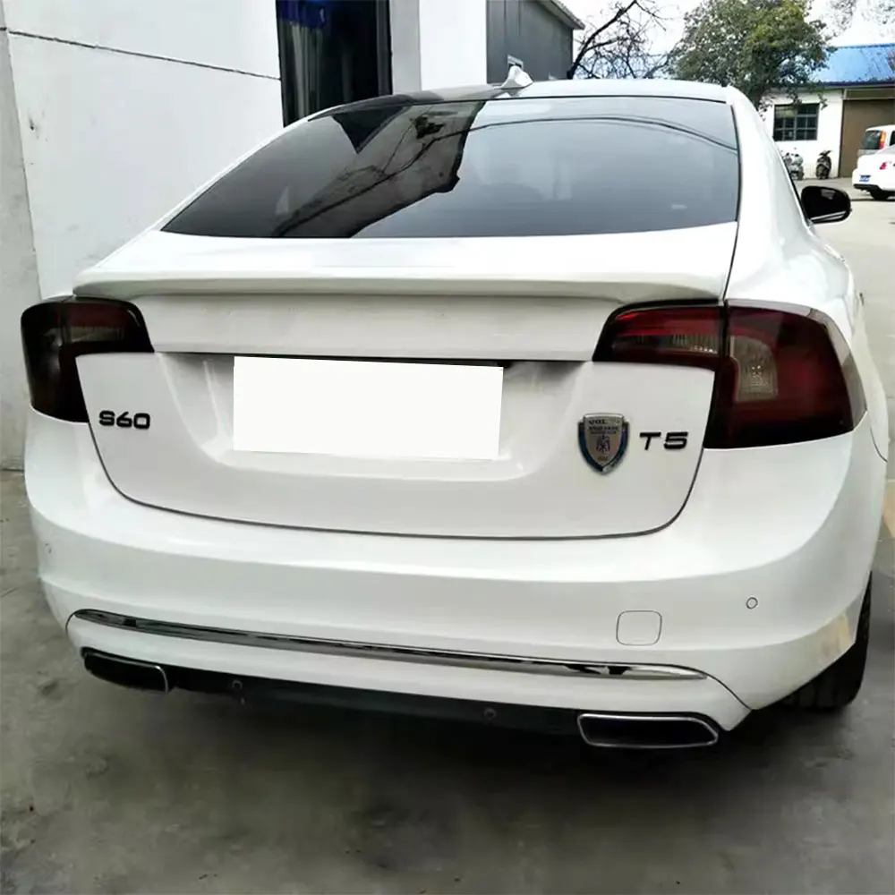 Suitable for Volvo S60 2011 12 13 14 15 16 17 18 19 Rear Trunk Iid Spoiler Tail Pressing ABS Plastic Car Exterior Accessories