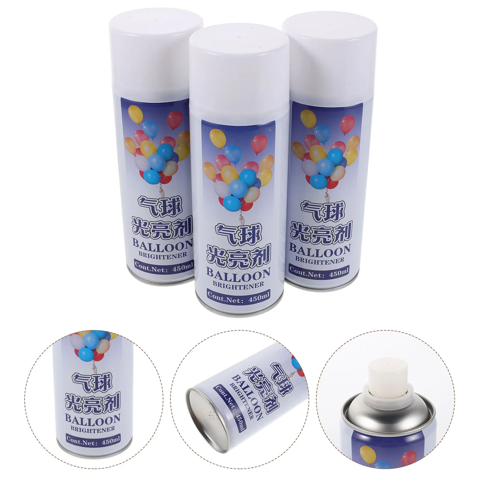 

3pcs Shine Spray 450Ml Glossy Finish Latex Balloon Aerosol Quick Drying Antioxidant Protection Party Supplies Wedding Birthday