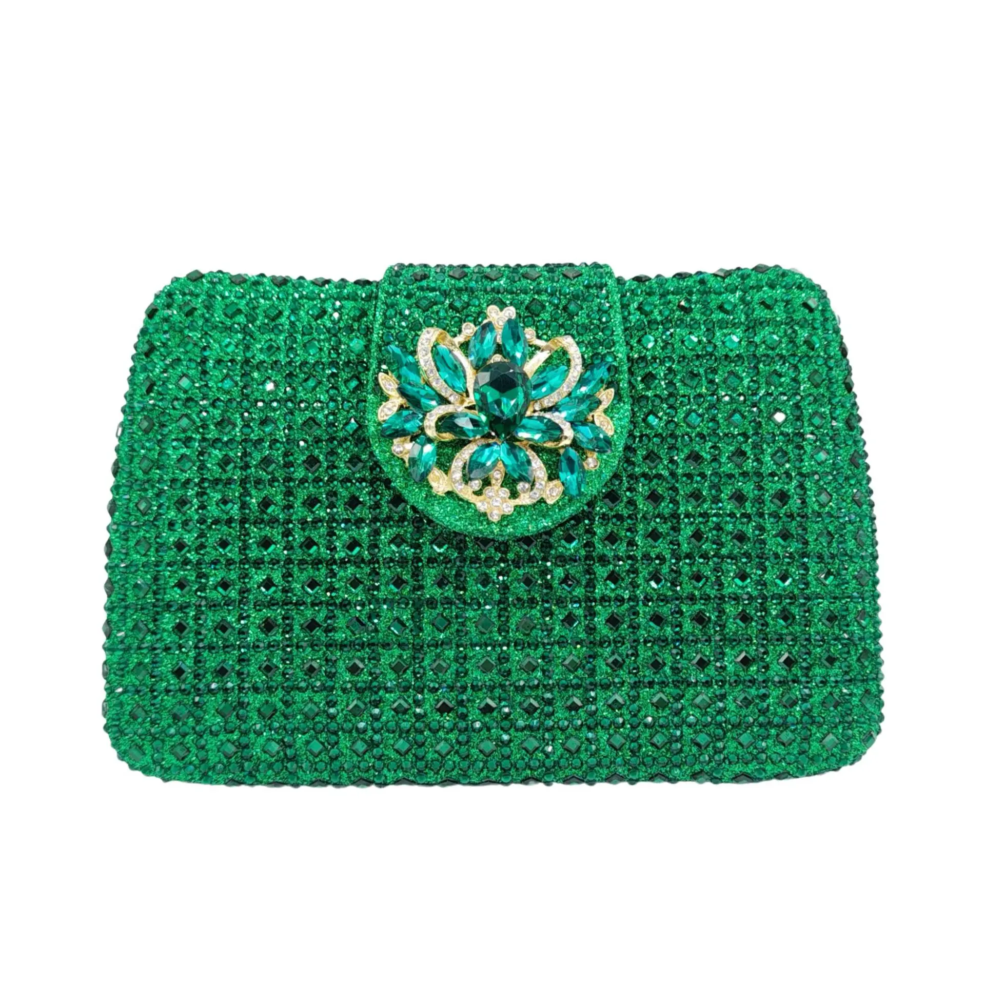 Women New Diamond Studded Dinner Bag Check Perm Full Of Diamond Banquet Queen Crown Shoulder Clutch Party Bag