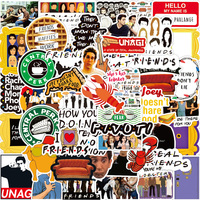 10/30/50pcs Classic TV Show Friends Stickers Funny Cartoon Decals Graffiti Scrapbook Phone Laptop Waterproof Sticker Toys Gifts