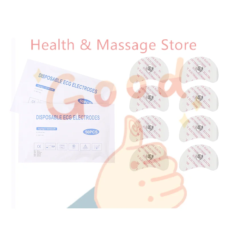 

【WA】50PCS/Bag White Foam Disposable ECG Electrode Pads Medical Patch ECG EKG Accessories For Pediatric Patient Size