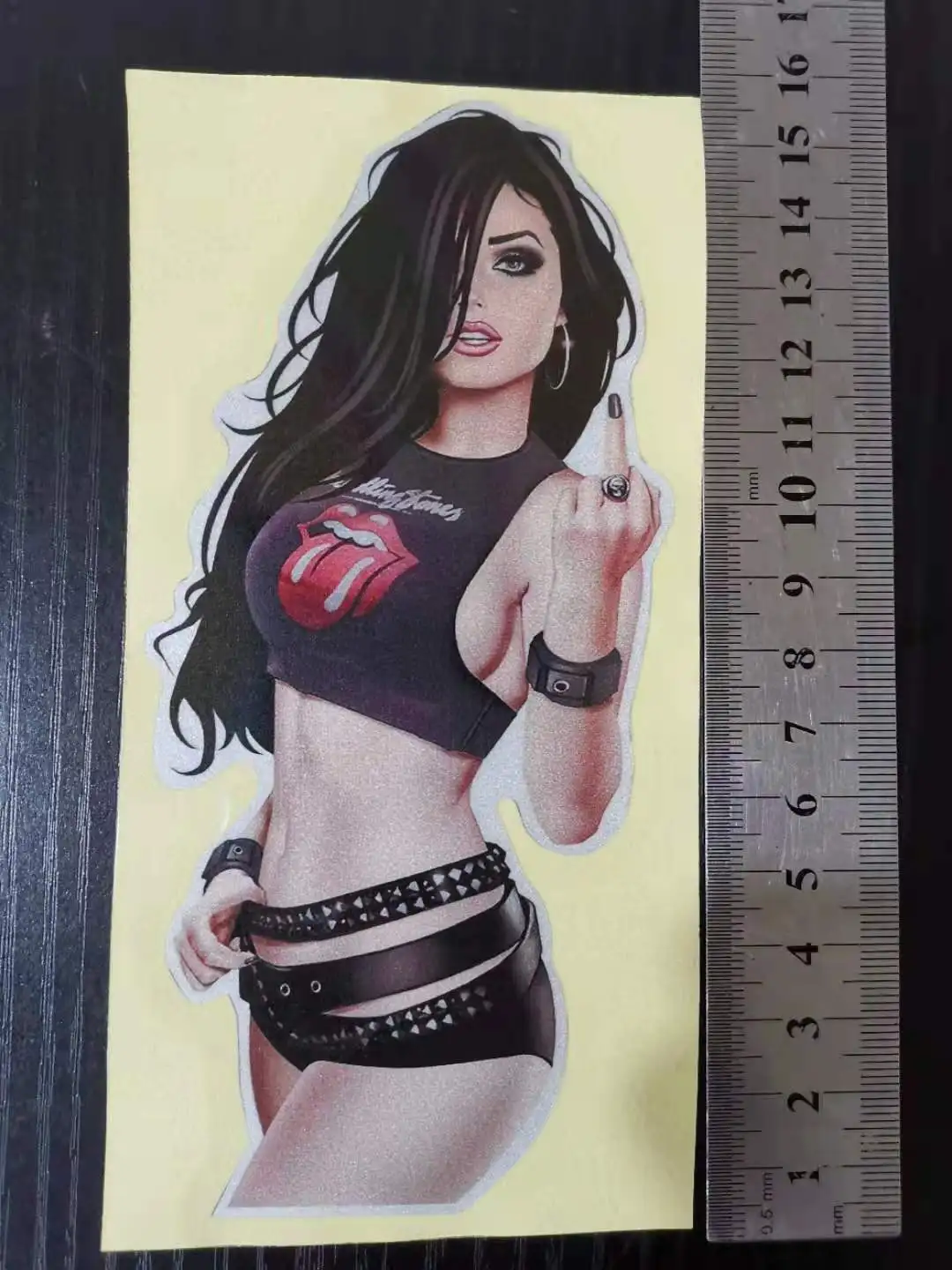 Rock Girl Car Sticker Approx Pinups Sexy Girls Retro Motorcycle Moped Truck Motorhome Rocker Rock Roll Leather Music Bands