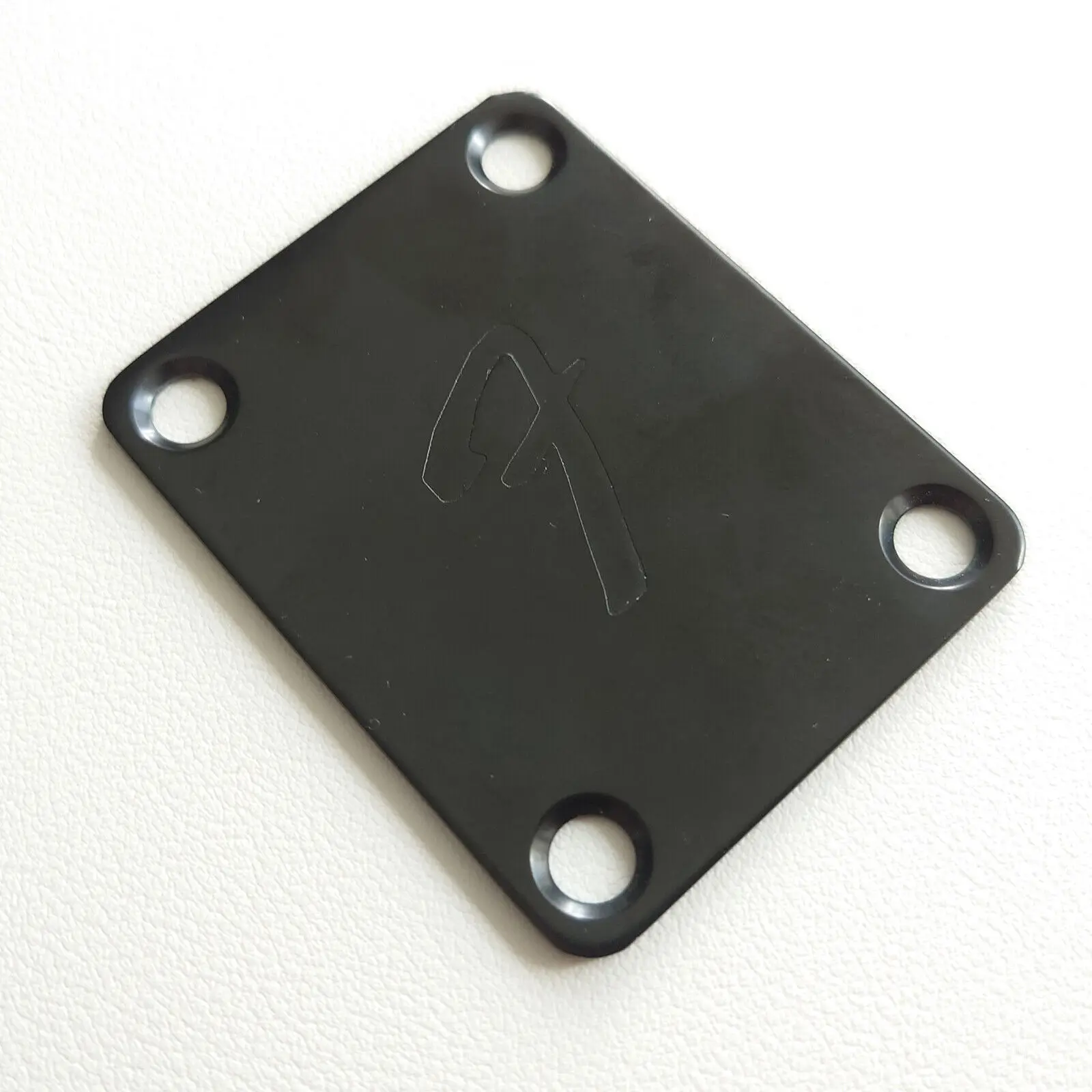 Black Electric Guitar Neck Plate Cover Plate Label F Back for FD ST TL Guitar Replacement Parts