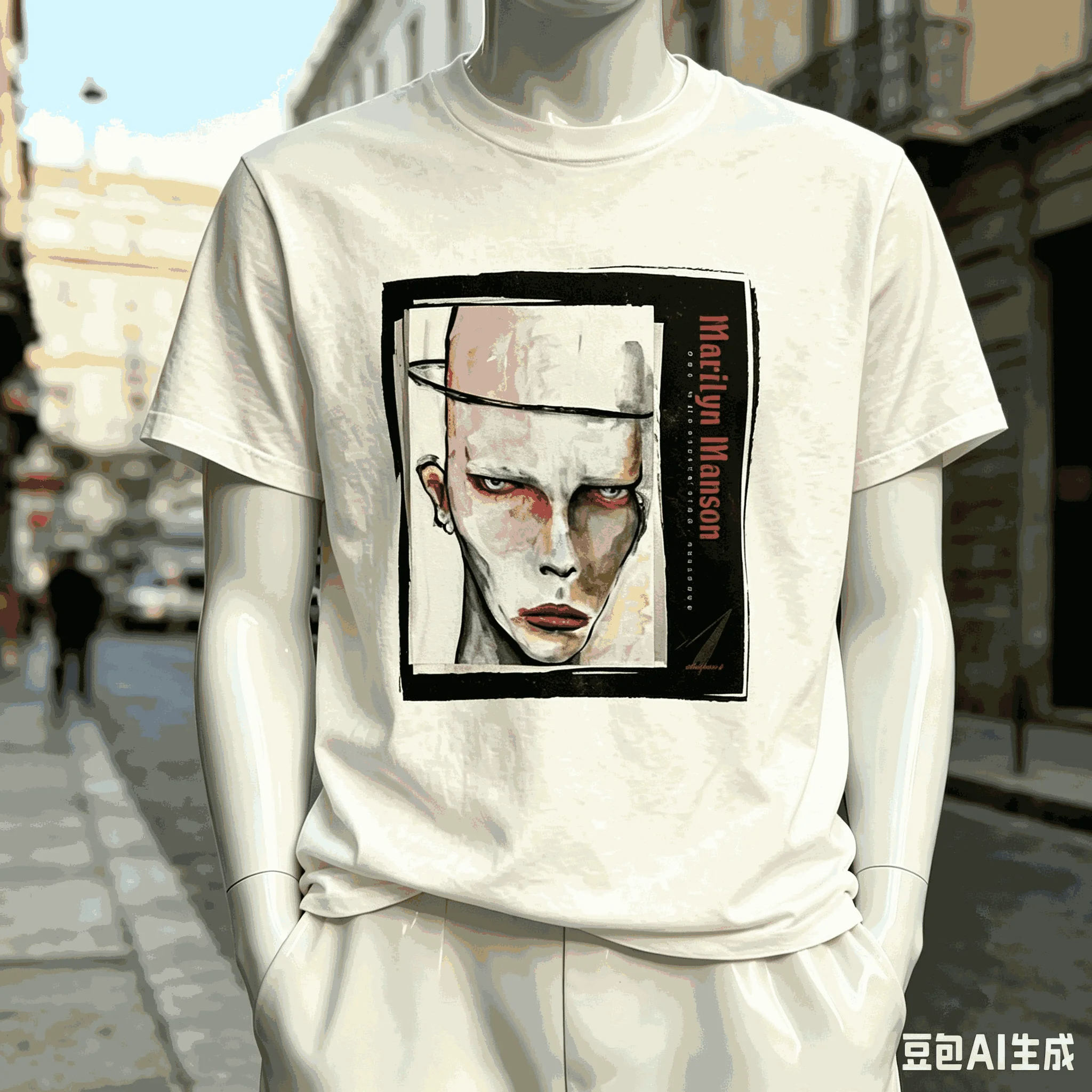 Marilyn Manson Unisex Fashion Street Casual Tee, Classic Loose Cutting Comfort Daily Wear Shirts, Stylish Unique Oversized soft