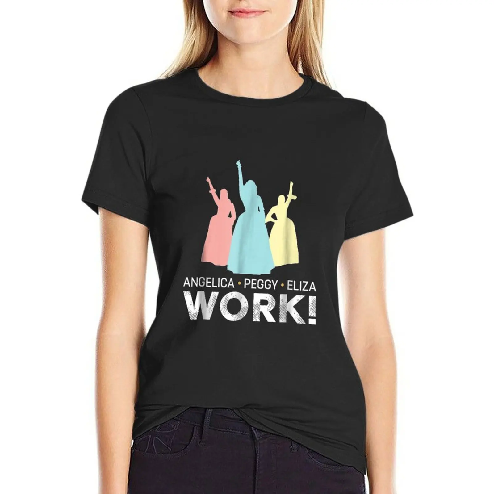 Angelicas Eliza and Peggy Works Schuyler Sisterss T-Shirt summer top shirts graphic tees Women's t-shirt