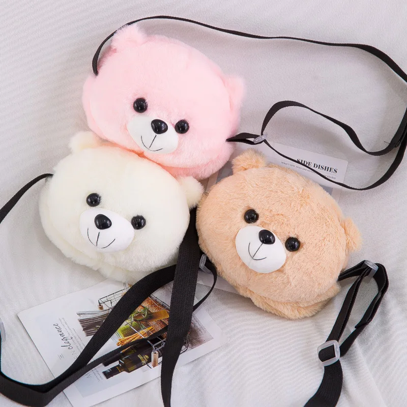 Cartoon Cute Panda Doll Plush Backpack Funny Children's Cross-body Bag Kindergarten Doll Coin Purse Girls Holiday Birthday Gift