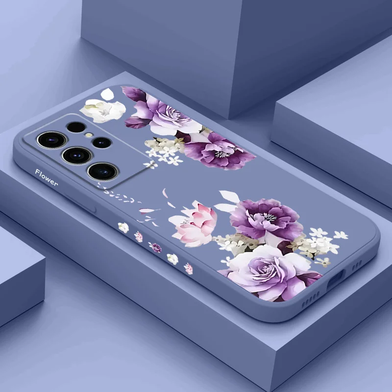 Beautiful Peony Phone Case For Samsung Galaxy S25FE S24 S23 S22 S21 S20 S10 S10E Ultra Plus FE Note 20 Ultra 10 Plus Cover