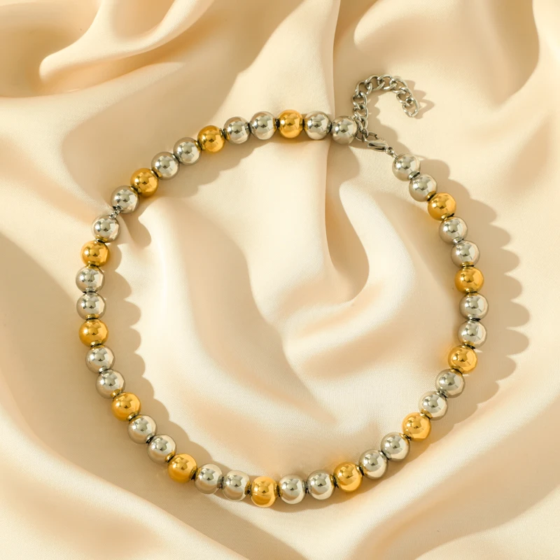 EILIECK 316L Edelstahl Massiv Perlenhalskette Armband für Frauen Mädchen Mode Neues Party-Geschenk Vergoldetes Schmuckset Bijoux – Detail 25