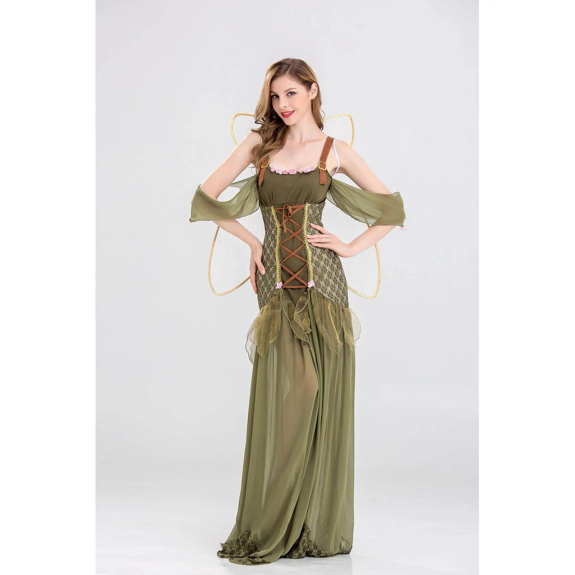 Game orm loween Par Role-plang Flower Fairy Costume Theme Par Stage Performance Clothes Women's Traditional Clot...