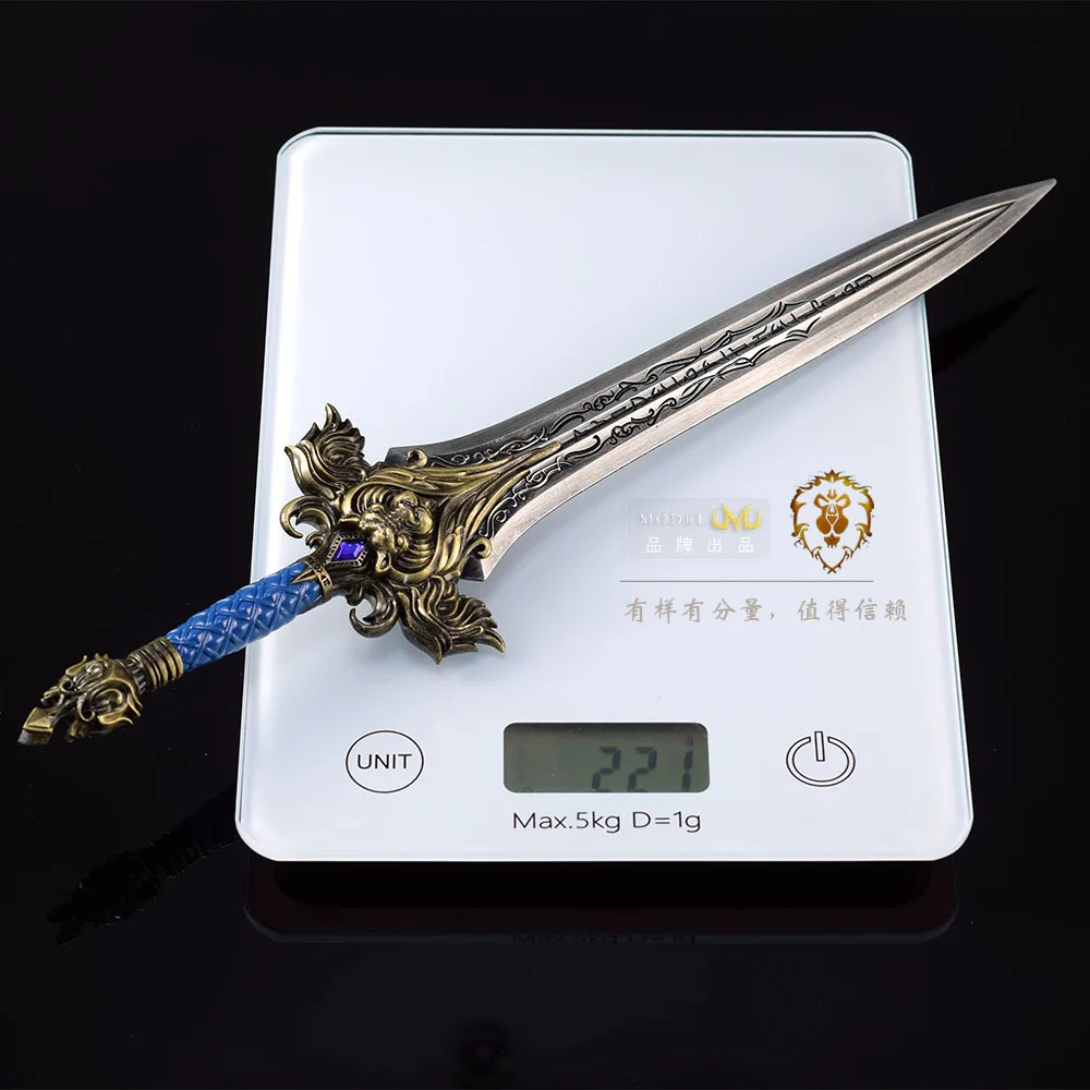 30cm World of Warcraft Game Peripheral Llane Wrynn Lion's Head Sword All Metal Crafts Frostmourne Weapon Model Gifts Ornaments