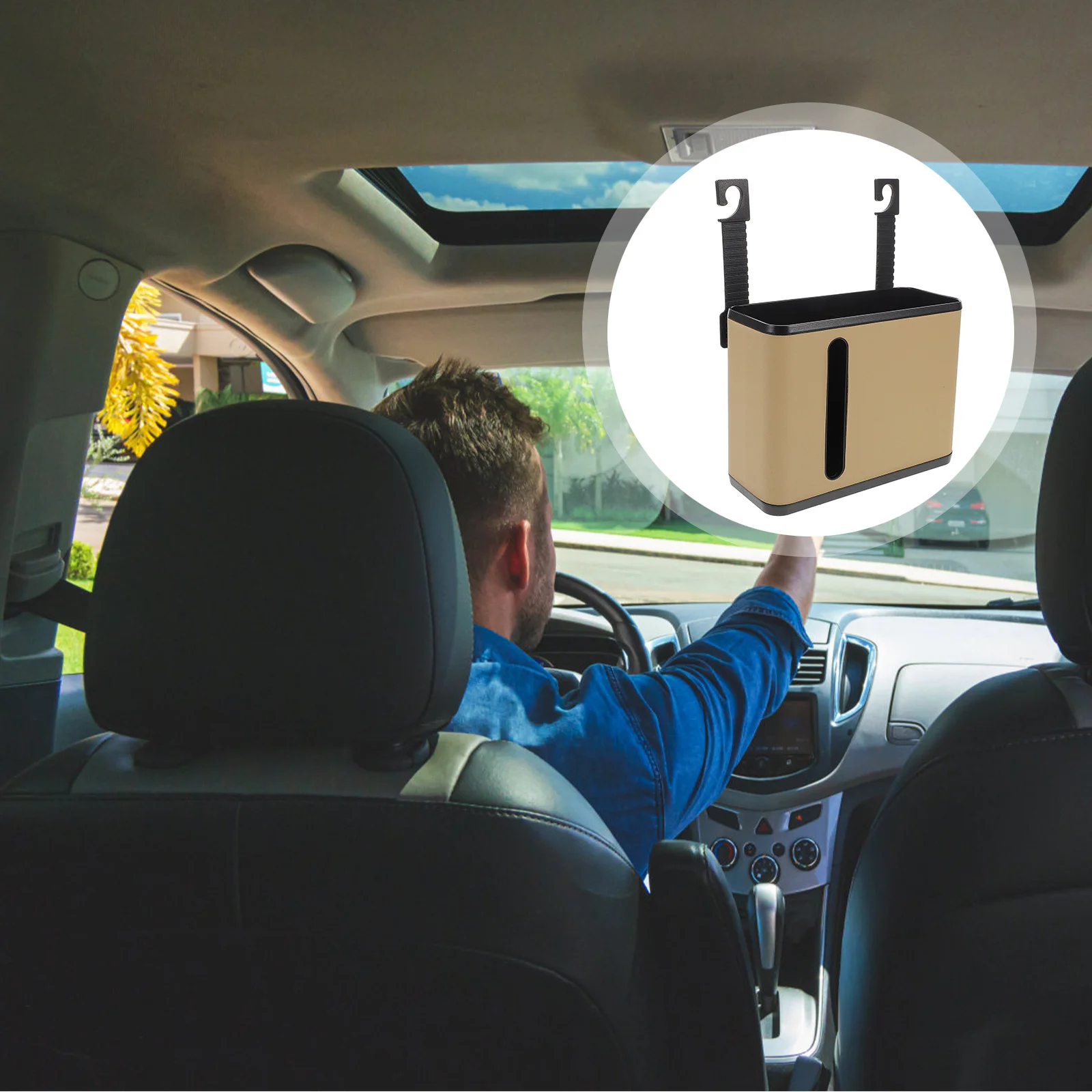 

Multifunctional Car Seat Back Storage Box Tissue Holder Trash Bin Rear Seat Organizer Clean Car Interior Automotive Garbage Cans