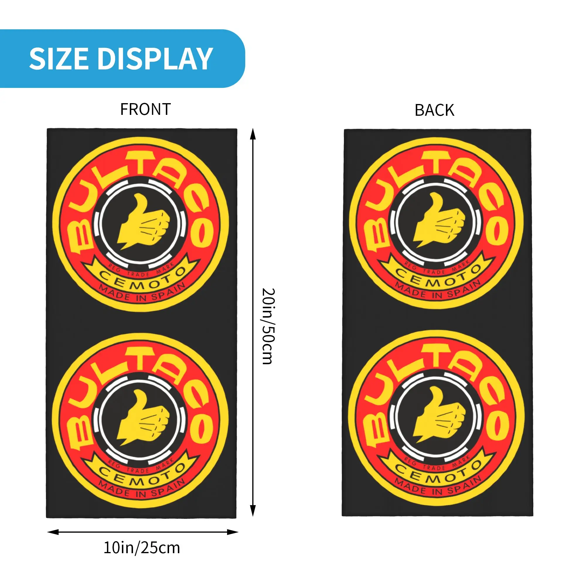 B-Bultacoes – cache-cou Bandana personnalisé pour motos, pour randonnée, course à pied, écharpe enveloppante pour femmes et hommes, bandeau chaud plus chaud