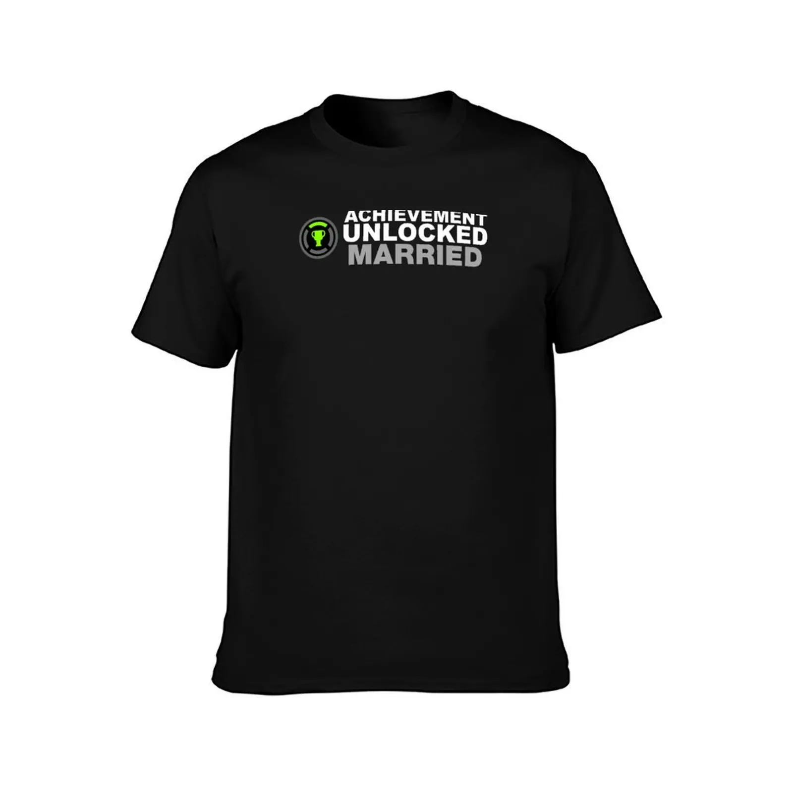 Achievement Unlocked Married T-Shirt Plus Size Summer Short Sleeve T-Shirt