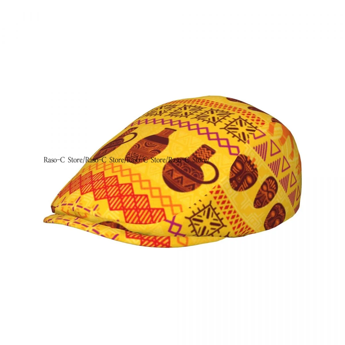 Tribal Ethnic Geometric Ornament Men Women Newsboy Cap Classic Forward Hat Ivy Flat Cap Daily Hat