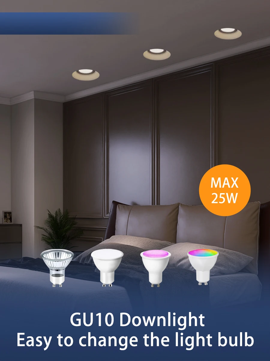 

Spot LED GU10 Downlight Ceiling AC 110V 265V Spotlight Cold Warm White Round Recessed Lamp GU10 Spot Light Industrial lighting