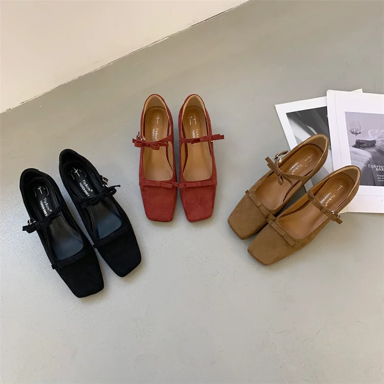 

Shoes Woman Comfortable And Elegant Bow-Knot Female Footwear Autumn Shallow Mouth Butterfly Dress New Fall On Heels Butterfly-kn