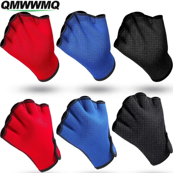 1 para rękawice wodne rękawice do treningu pływania płetwiaste rękawice do pływania wodoodporne rękawice wiosłowe dla mężczyzn kobiety nurkowanie Surfing