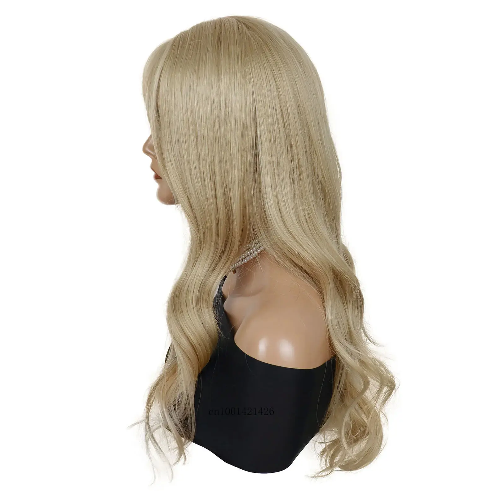 Long Wavy Dress Up Wig With Fringe Heat Resistant Hair wigs women