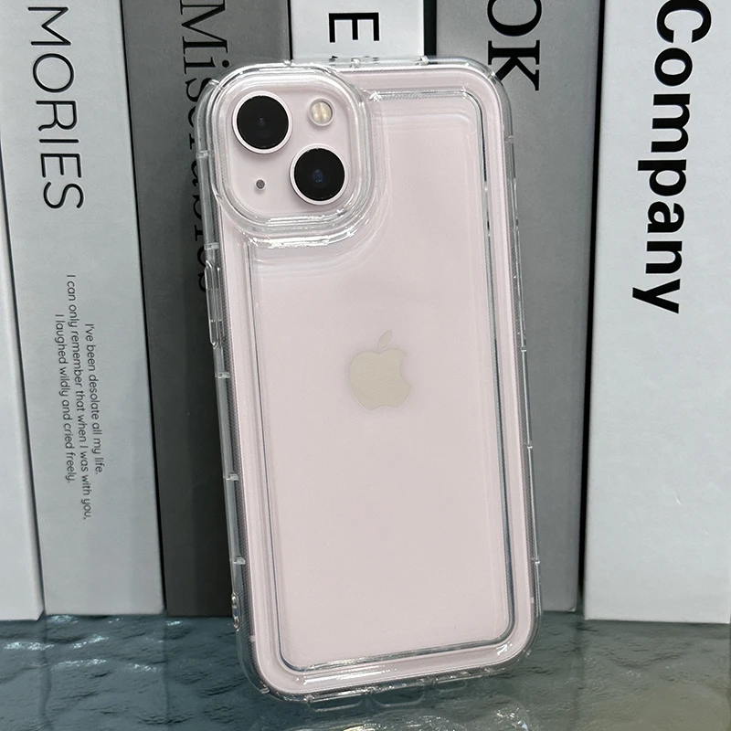 

Transparent Airbag Phone Case For iPhone 15 14 13 11 12 Pro Max XR XS X 6 6s 7 8 14 15 Plus SE Silicone Shockproof Bumper Cover