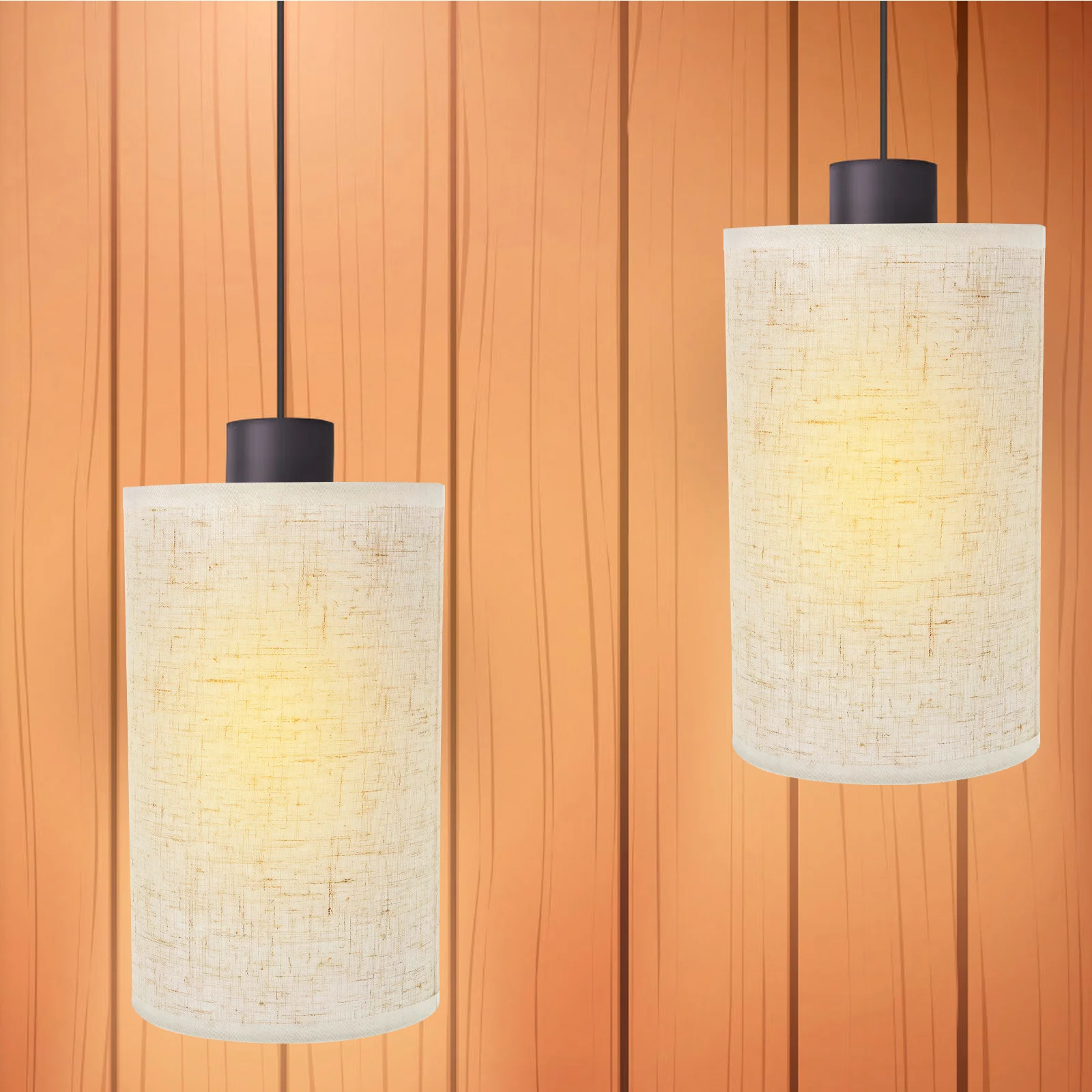 

Drum Lamp Shade Beige Linen Cylinder Lamp Shade Spider Construction Lamp Shade Replacement Light Cover Table Floor Lamp