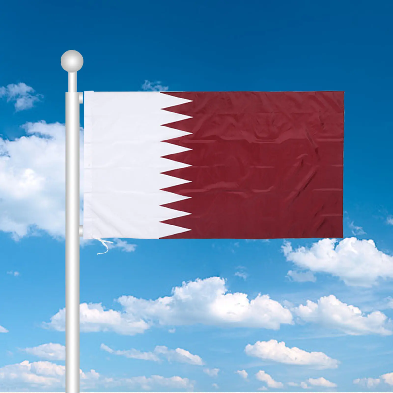 Decorative Qatar Flag Polyester Nation National Outdoor Hanging Garden Printed Heavy Duty International Countries Flags Country