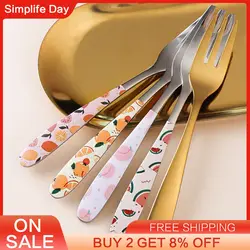 Dessert Fork Lovely 1 Piece Dinnerware Fruit Fork Table Decoration Stainless Steel Creative Tableware Special Gift Fork Portable