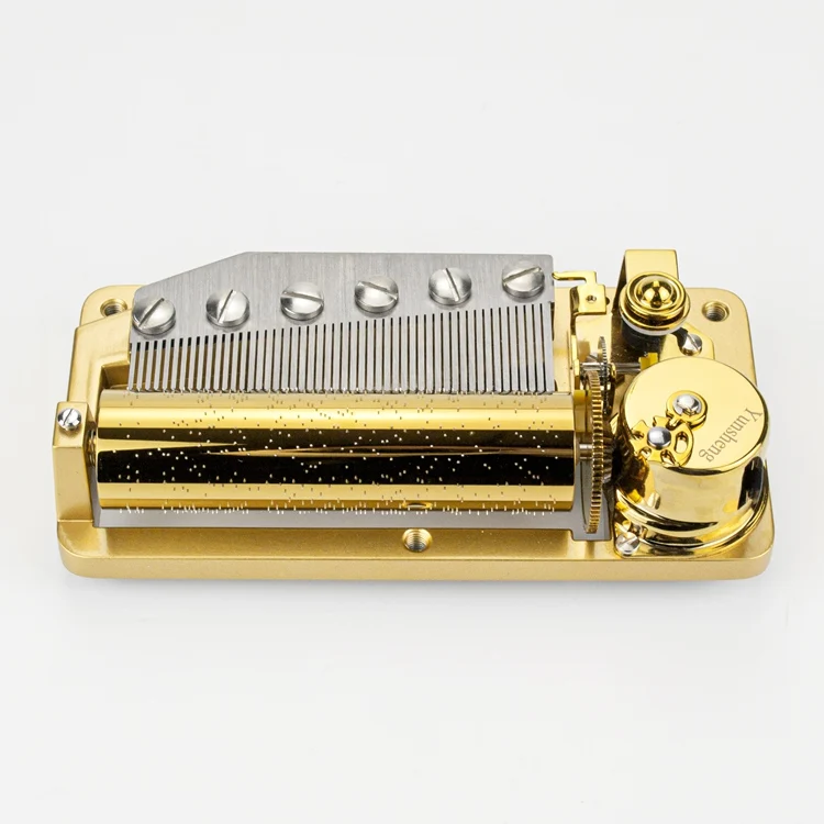 Kotak Musik Mewah Berlapis Emas 50 Nada Musik Tahan Lama