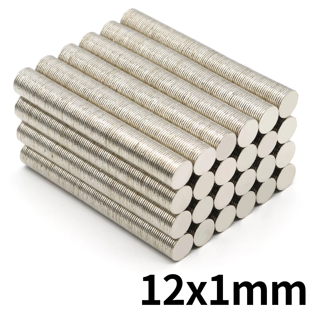 

Neodymium Magnet 12x1 Round NdFeB N35 Super Powerful Small imanes Permanent Magnetic Disc 20/50/100/200Pcs