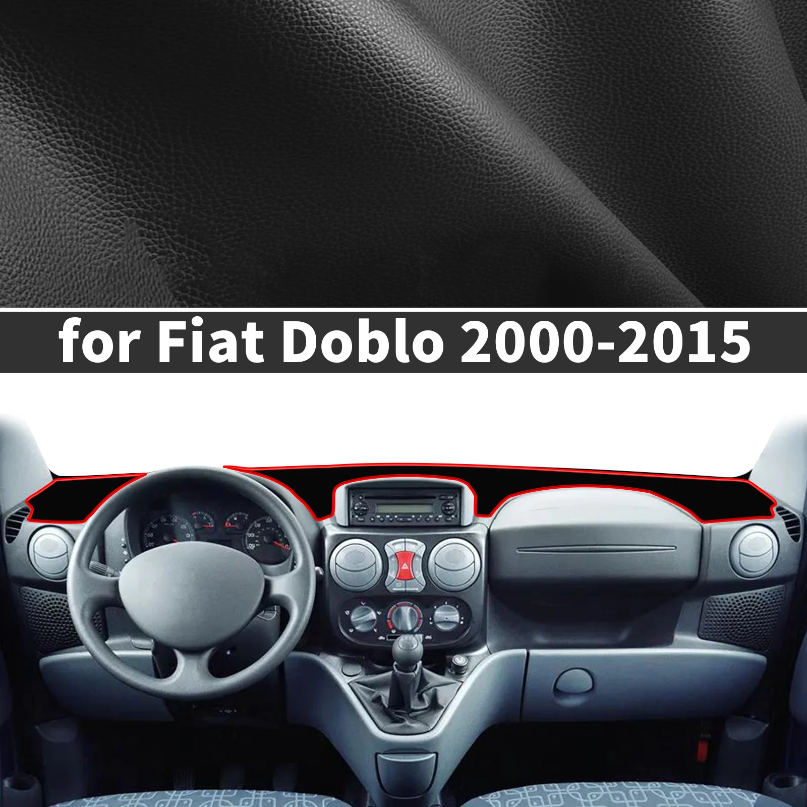 

fit for Fiat Doblo 2000-2015 Custom fit Dashboard Cover Sun Shade Dash Mat Anti‑Glare Anti‑Reflection Carpet Dash Pad Dashmat
