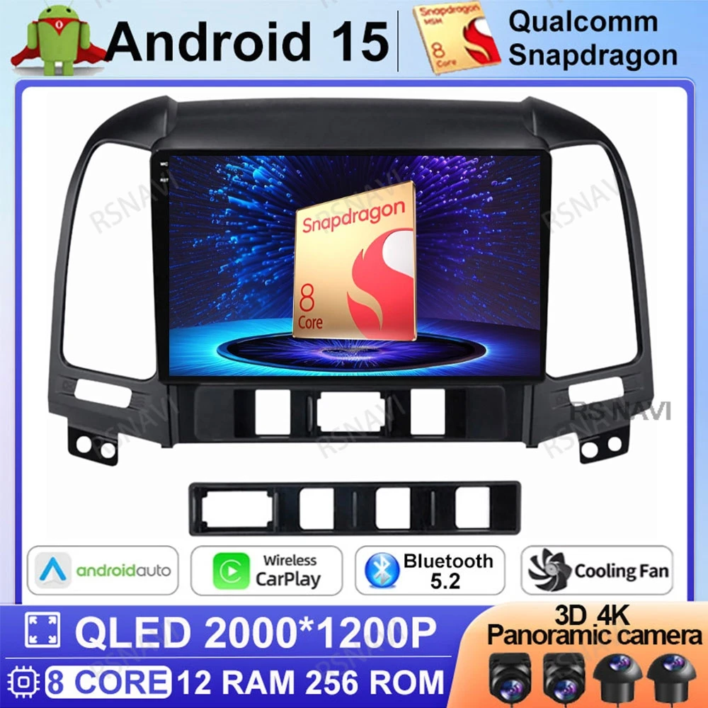 

Android 15 Car Radio For Hyundai Santa Fe 2 2006-2012 5G WIFI Viedo Player Multimedia Head Unit Wireless Carplay Auto 4G LTE GPS
