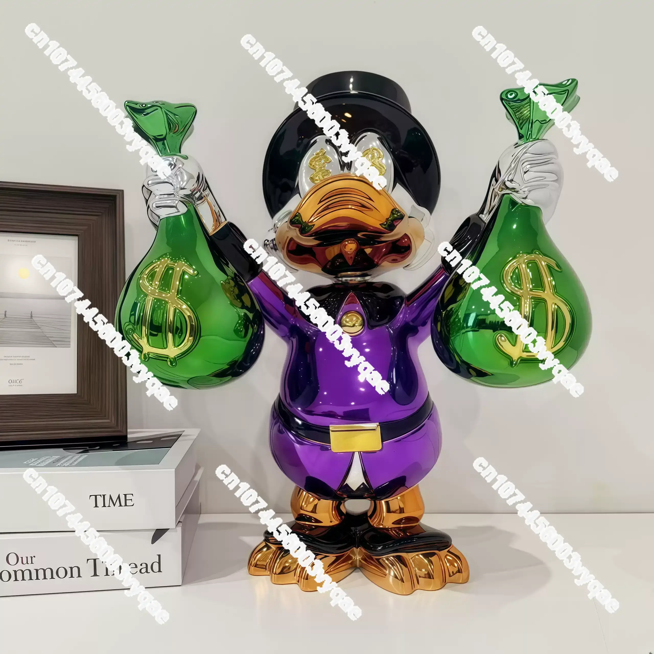 Internet Celebrity Trendy Play Figurine Bag, Duck Cartoon Sculpture Large, Home Soft Decoration Store Restaurant Bar Ornament