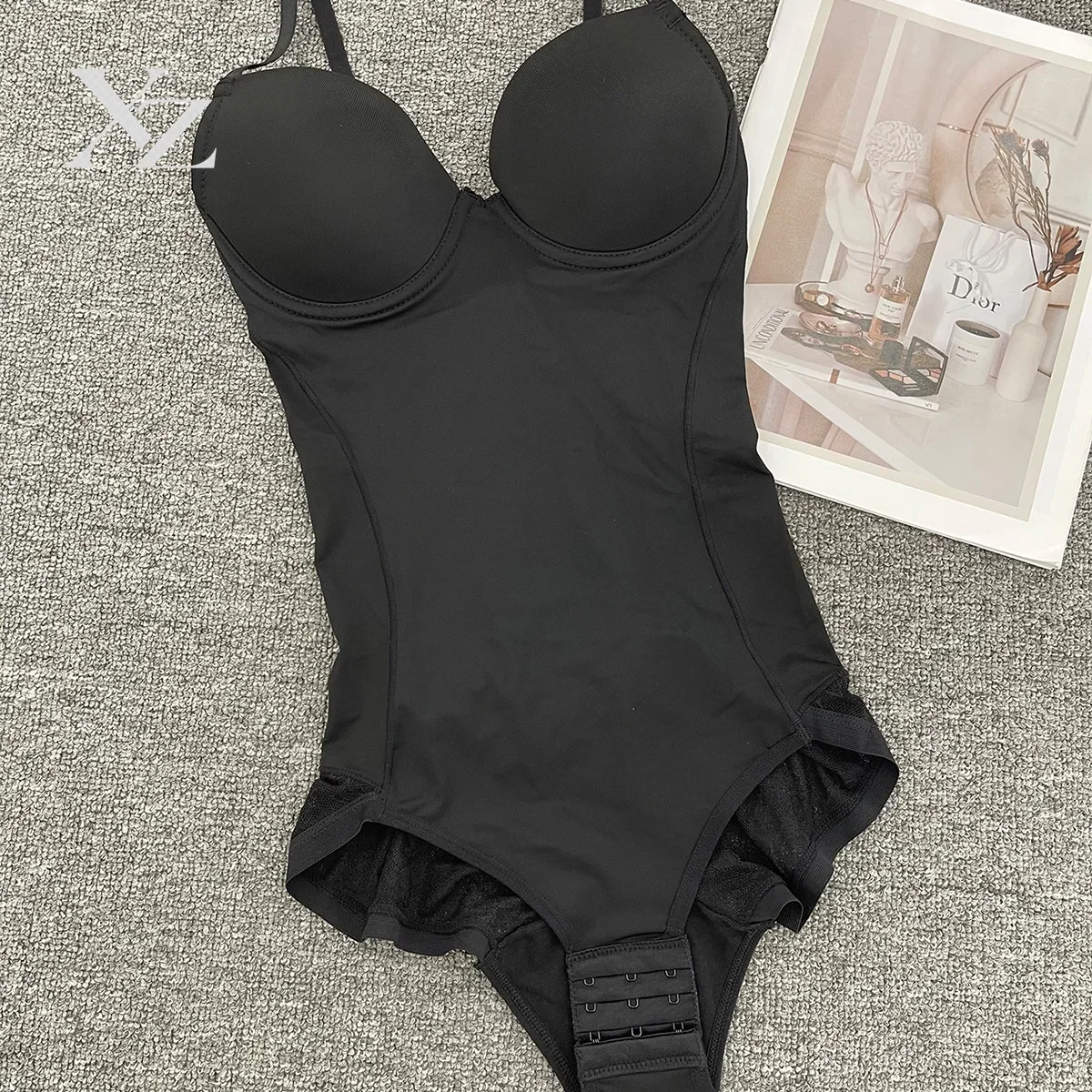 Hot Sale Enhanced Version Postpartum Shapewear Bodysuit with Bra Lace Seamless Full Coverage Underbust Control for Women