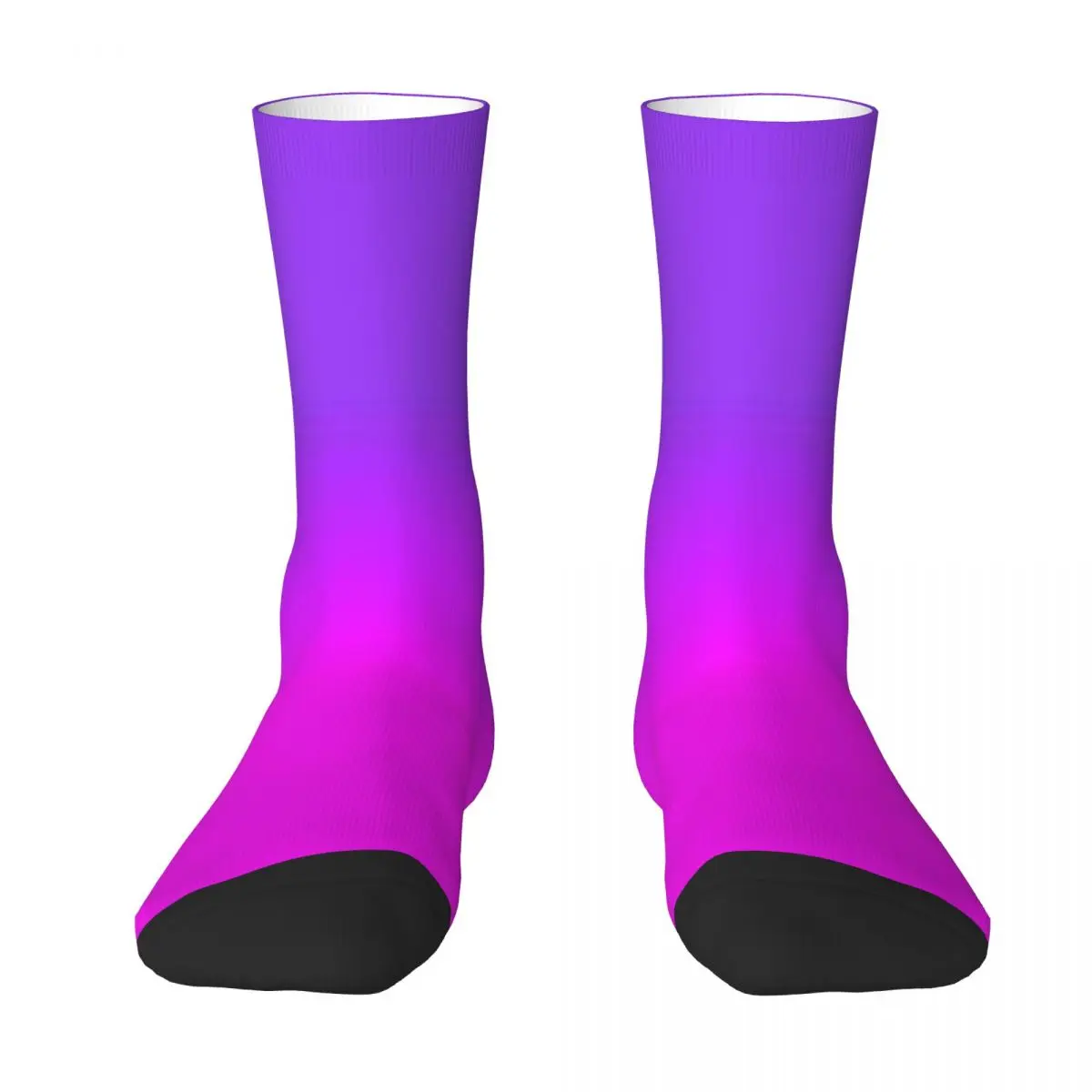 Ombre Print Socks Autumn Neon Purple and Pink Stockings Novelty Unisex Medium Soft Socks Custom Skateboard Anti Skid Socks