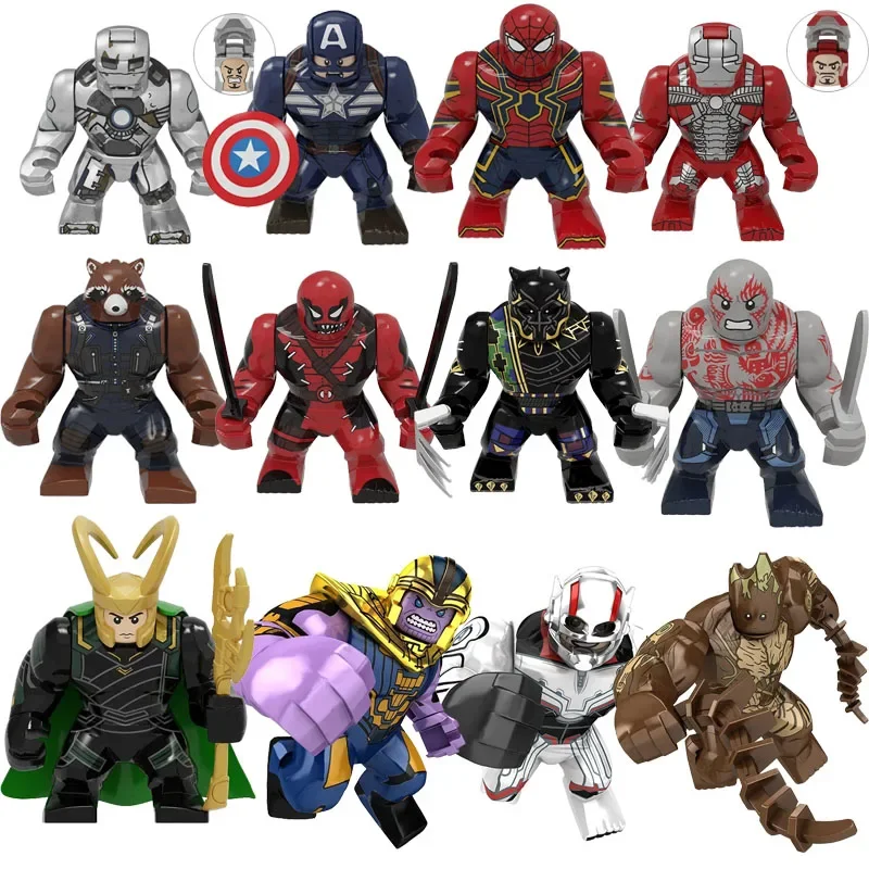 Action Figure Super Hero Mini Block Toy Marvel Spider Man Annihilation Assembly Block DIY Handmade Toy Children's Birthday Gift