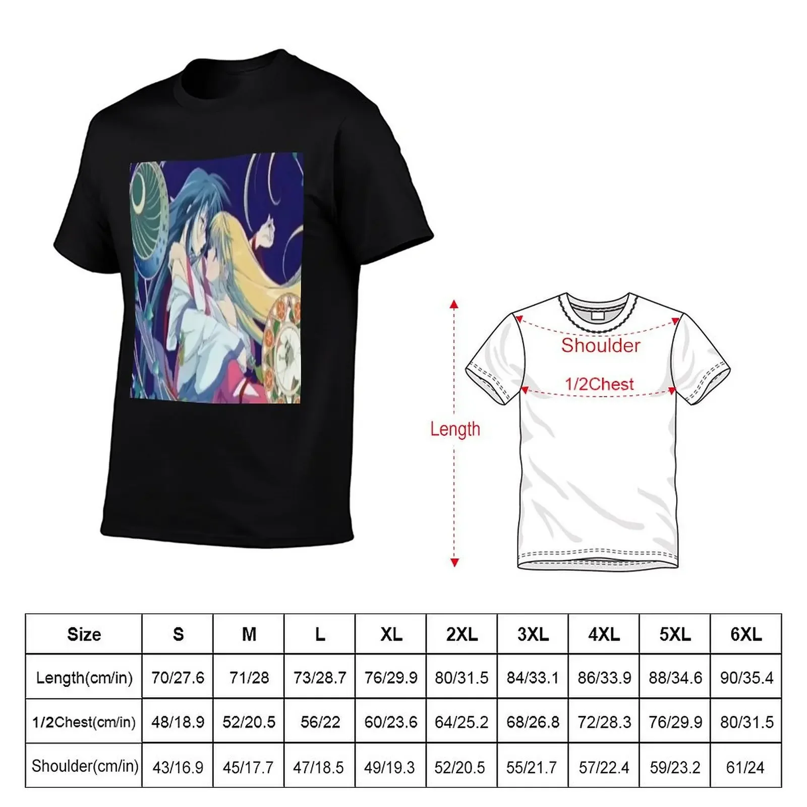 Kurusugawa Himeko and Himemiya Chikane (Kannazuki no Miko) T-Shirt anime figures boys animal print mens clothes