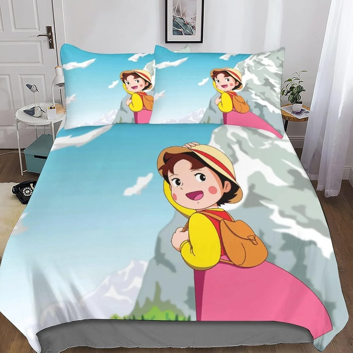 

Heidi and Family Duvet Cover Set,Heidi Bedding Set,Heidi The Girl From The Alps Bedding,Bedroom Decoration for Children Adults