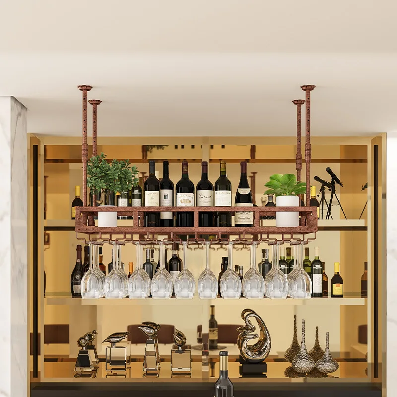 Bar Hanger Wine Rack Shelf Hanging Bar Hanging Cup Holder Inverted Wine Cabinet Display Cabinet
