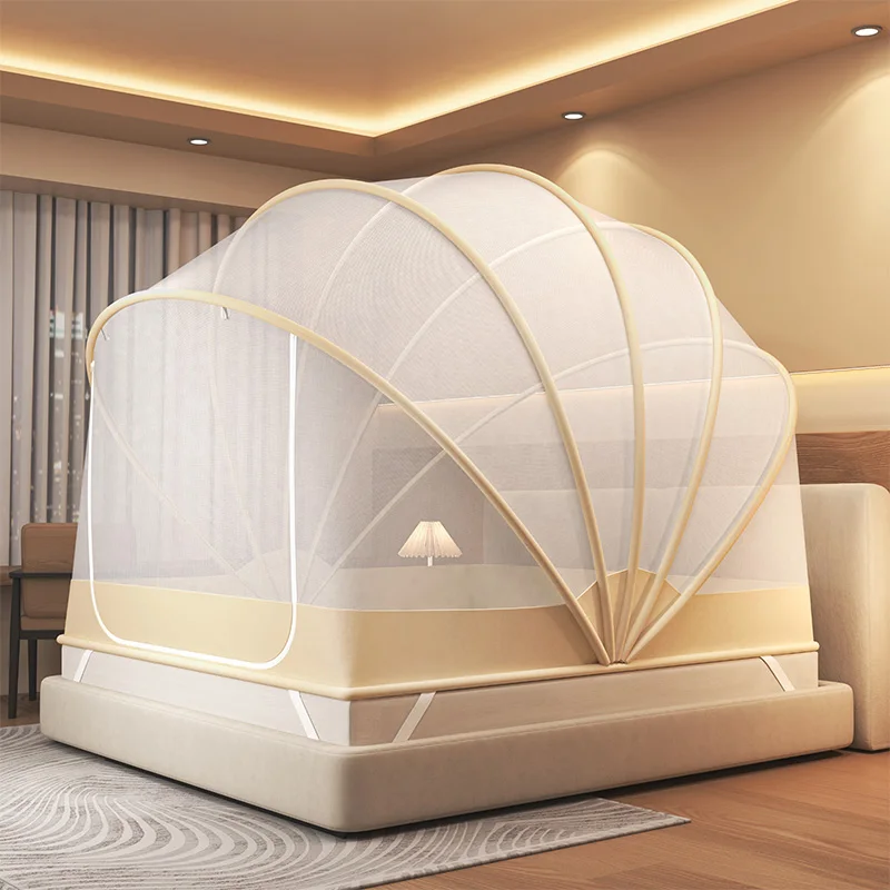 

2025 New Foldableing Mosquito Net for Home Bedroom, Installation-Free Yurt, Anti-Fall, Kidsren's Anti-Fall Bed Net, Full Cover